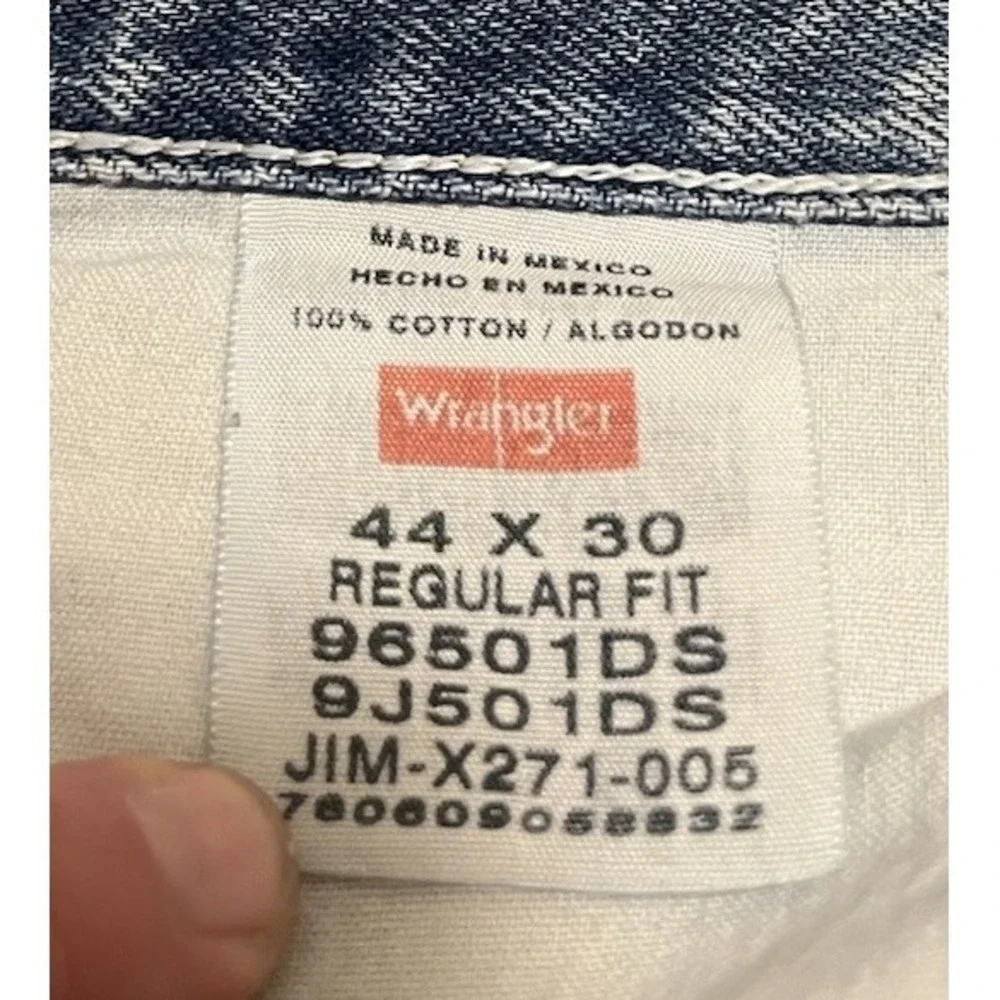 Wrangler Premium Men's Jeans Regular Fit Light Wash Straight 44x30 96501DS, EUC